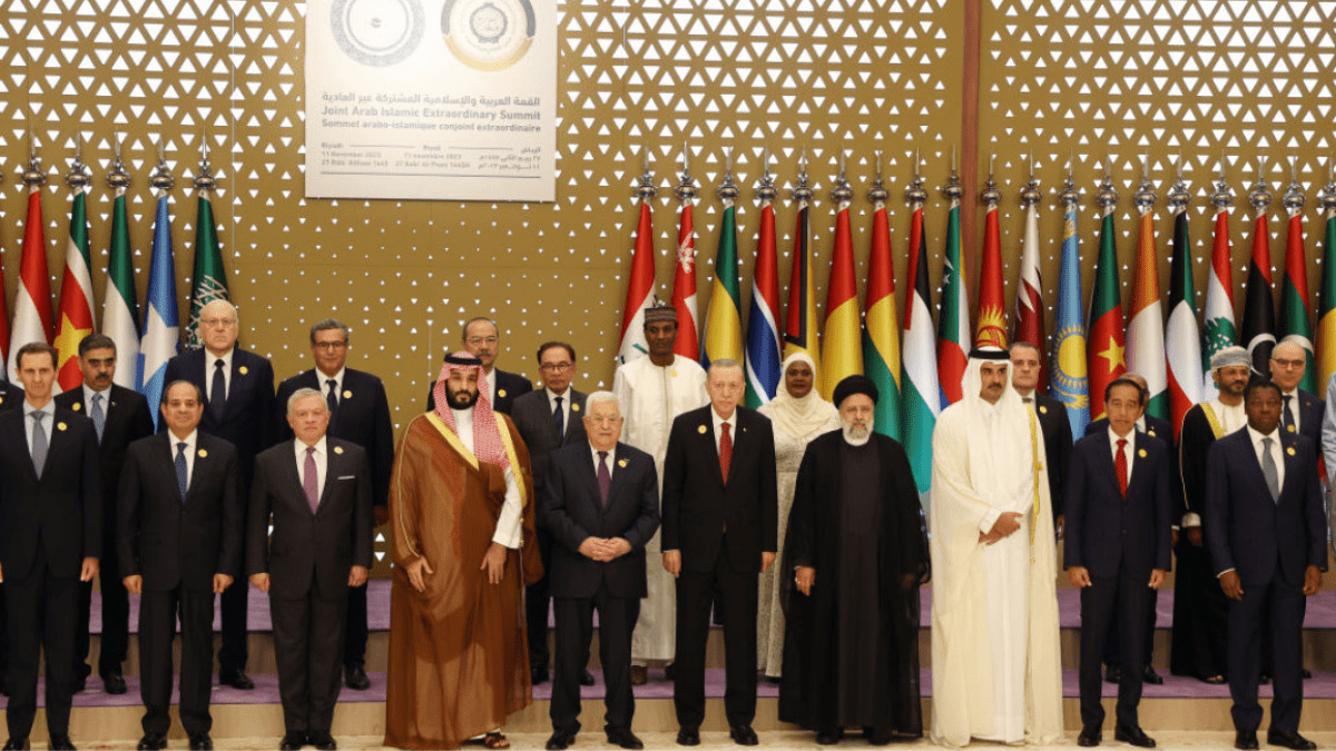 middle east leaders condemn israel's actions in gaza at saudi hosted summit